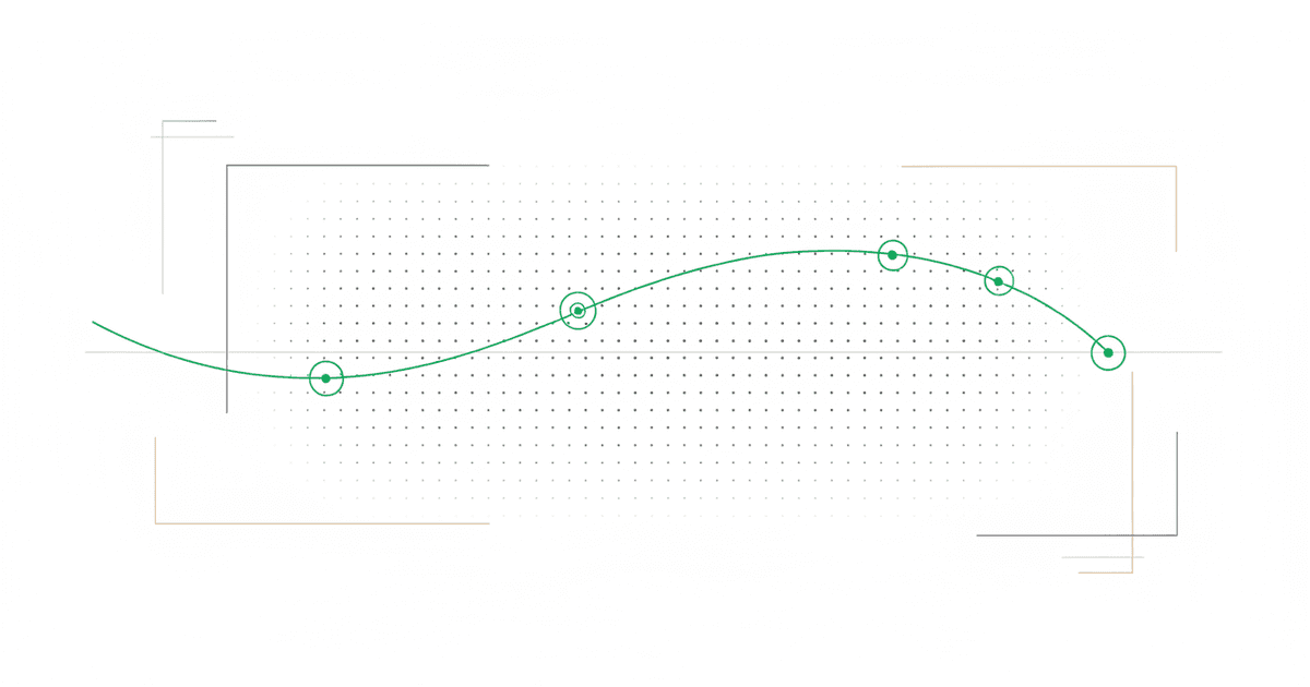 Abstract illustration of scattered dots with a few highlighted as active signals